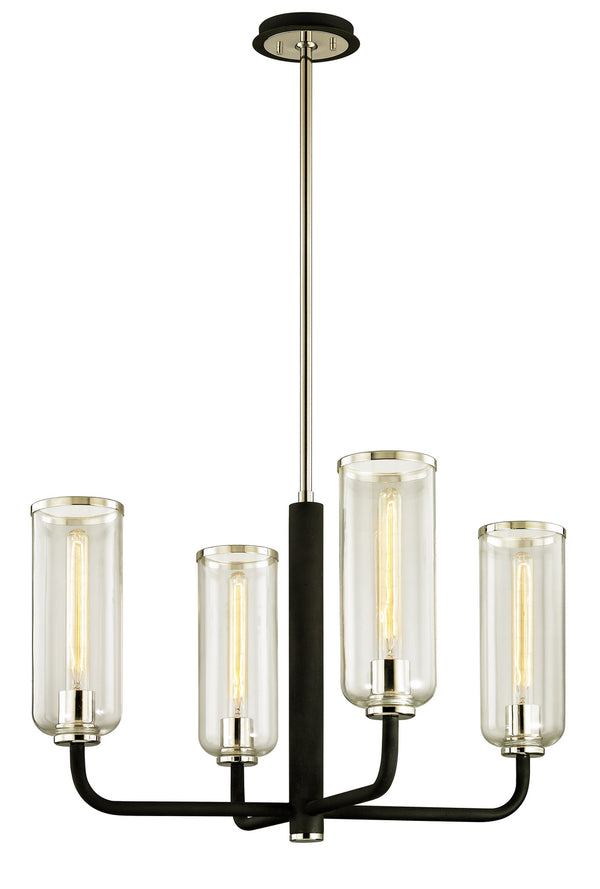 Troy Lighting - F6274 - Four Light Chandelier - Aeon - Carbide Blk & Pol Nickel from Lighting & Bulbs Unlimited in Charlotte, NC
