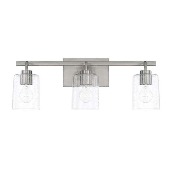 Capital Lighting - 128531BN-449 - Three Light Vanity - Greyson - Brushed Nickel from Lighting & Bulbs Unlimited in Charlotte, NC