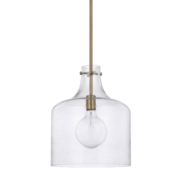 Capital Lighting - 325712AD - One Light Pendant - Crawford - Aged Brass from Lighting & Bulbs Unlimited in Charlotte, NC