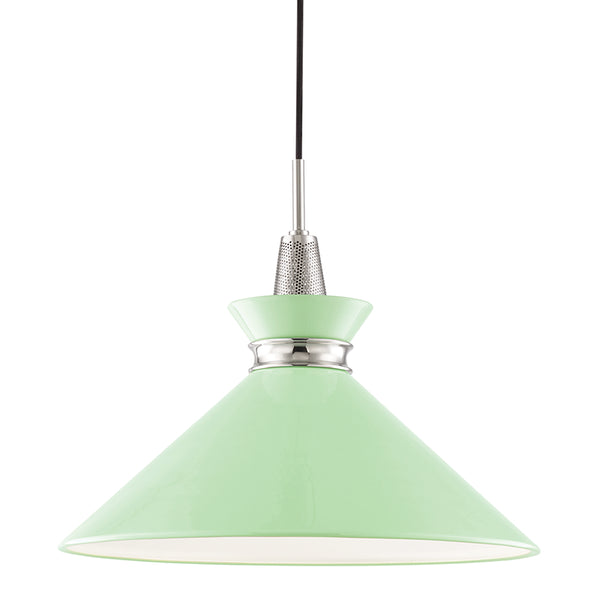 Mitzi - H251701L-PN/MNT - One Light Pendant - Kiki - Polished Nickel/Mint from Lighting & Bulbs Unlimited in Charlotte, NC