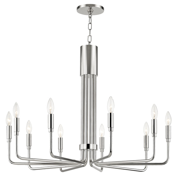 Mitzi - H261810-PN - Ten Light Pendant - Brigitte - Polished Nickel from Lighting & Bulbs Unlimited in Charlotte, NC