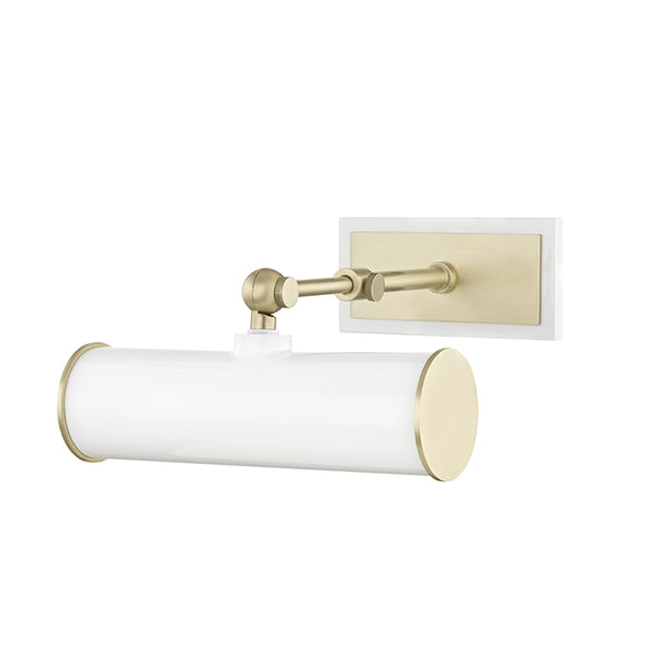 Mitzi - HL263201-AGB/WH - One Light Picture Light With Plug - Holly - Aged Brass/Soft Off White from Lighting & Bulbs Unlimited in Charlotte, NC