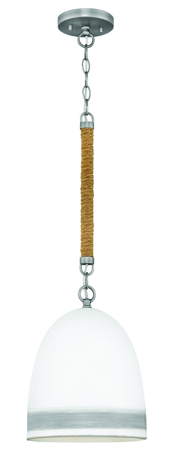 Hinkley - 3364AN-GR - LED Pendant - Nash - Antique Nickel with Grey Stripe from Lighting & Bulbs Unlimited in Charlotte, NC