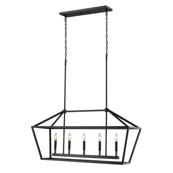 Millennium - 3245-MB - Five Light Pendant - Matte Black from Lighting & Bulbs Unlimited in Charlotte, NC