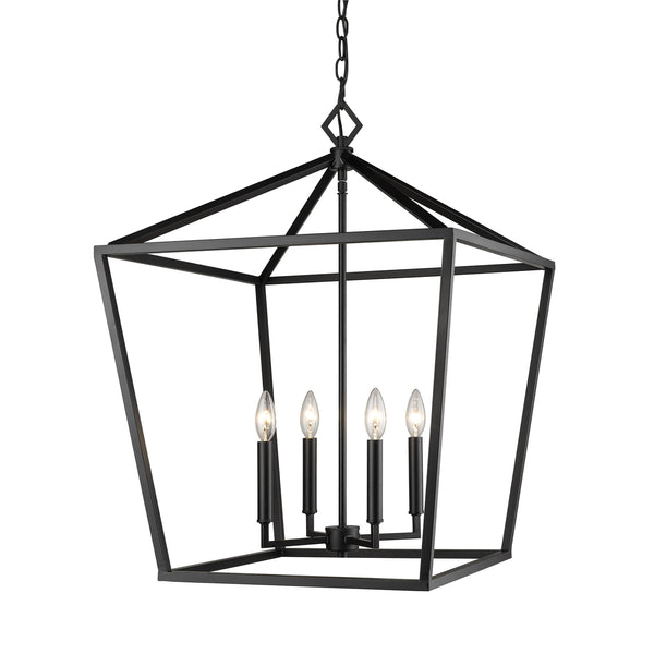 Millennium - 3254-MB - Four Light Pendant - Matte Black from Lighting & Bulbs Unlimited in Charlotte, NC