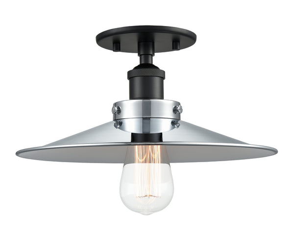 Matteo Lighting - X46112BKCH - One Light Flush Mount - Bulstrode'S Workshop - Black from Lighting & Bulbs Unlimited in Charlotte, NC