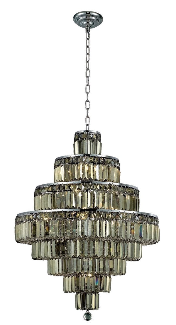 Elegant Lighting - V2038D26C-GT/RC - 18 Light Chandelier - Maxime - Chrome from Lighting & Bulbs Unlimited in Charlotte, NC
