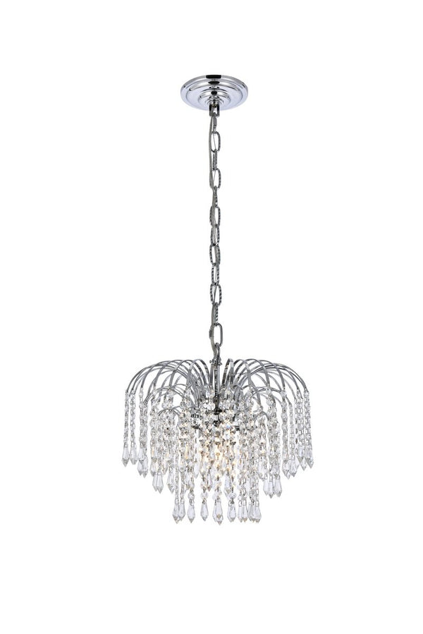 Elegant Lighting - V6801D14C/RC - Three Light Pendant - Falls - Chrome from Lighting & Bulbs Unlimited in Charlotte, NC