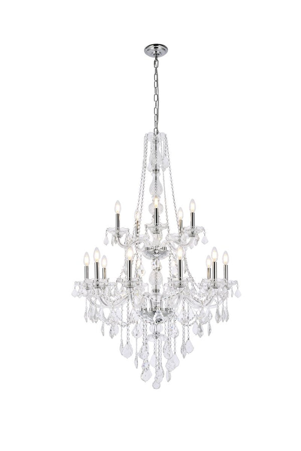 Elegant Lighting - V7815G33C-GT/RC - 15 Light Chandelier - Verona - Chrome from Lighting & Bulbs Unlimited in Charlotte, NC