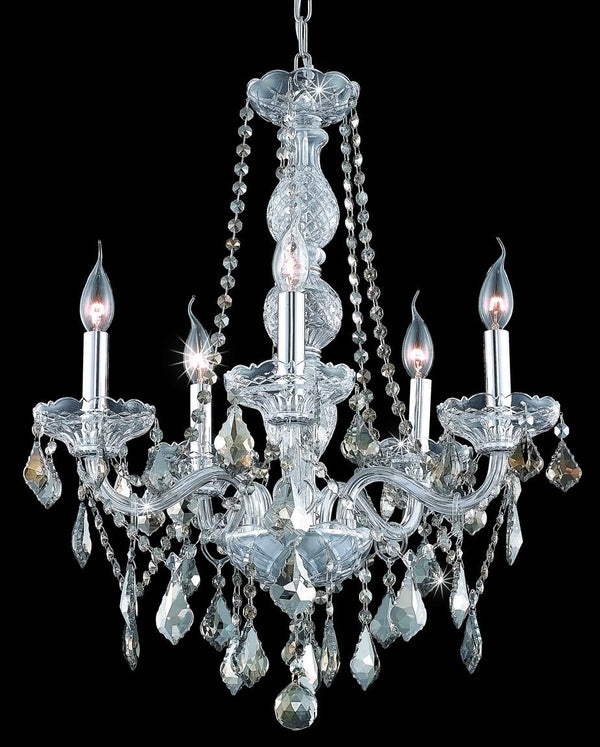 Elegant Lighting - V7855D21C-GT/RC - Five Light Chandelier - Verona - Chrome from Lighting & Bulbs Unlimited in Charlotte, NC