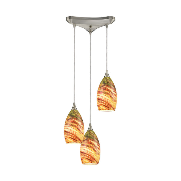 ELK Home - 10630/3 - Three Light Pendant - Collanino - Satin Nickel from Lighting & Bulbs Unlimited in Charlotte, NC
