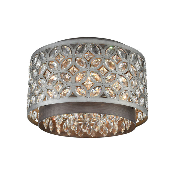 ELK Home - 12161/4 - Four Light Flush Mount - Rosslyn - Weathered Zinc from Lighting & Bulbs Unlimited in Charlotte, NC