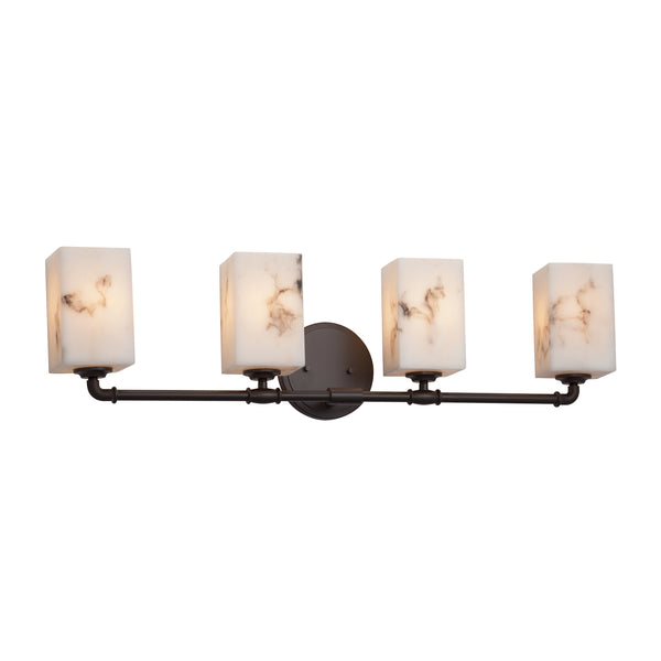 Justice Designs - FAL-8464-15-DBRZ - Four Light Bath Bar - LumenAria - Dark Bronze from Lighting & Bulbs Unlimited in Charlotte, NC