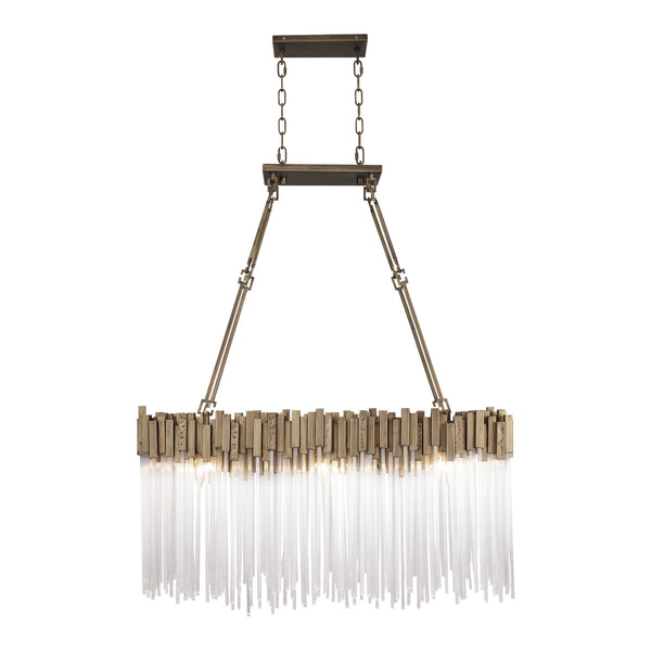 Varaluz - 309N06HG - Six Light Linear Pendant - Matrix - Havana Gold from Lighting & Bulbs Unlimited in Charlotte, NC
