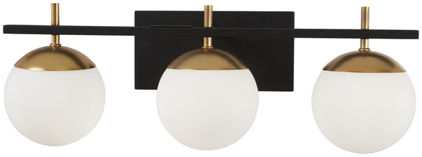 George Kovacs - P1353-618 - Three Light Bath - Alluria - Weathered Black W/Autumn Gold from Lighting & Bulbs Unlimited in Charlotte, NC