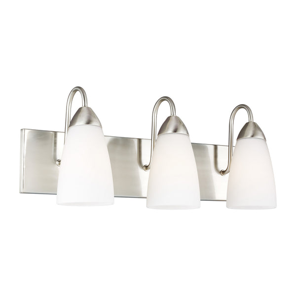 Generation Lighting - 4420203-962 - Three Light Wall / Bath - Seville - Brushed Nickel from Lighting & Bulbs Unlimited in Charlotte, NC