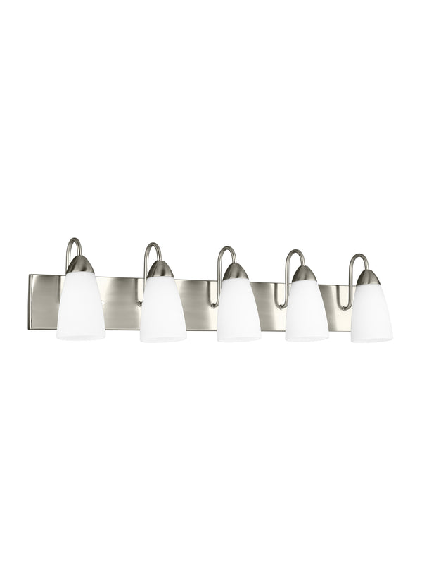 Generation Lighting - 4420205EN3-962 - Five Light Wall / Bath - Seville - Brushed Nickel from Lighting & Bulbs Unlimited in Charlotte, NC