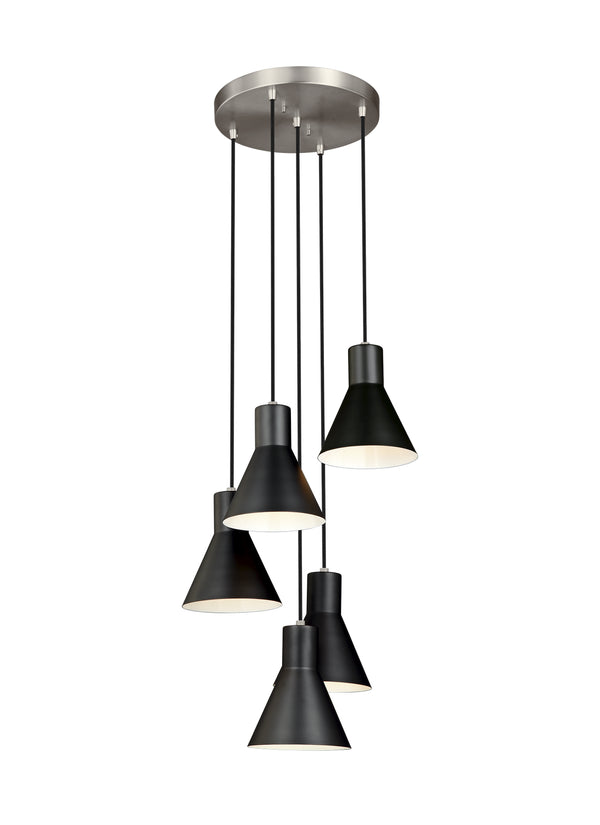 Generation Lighting - 5141305EN3-962 - Five Light Cluster Pendant - Towner - Brushed Nickel from Lighting & Bulbs Unlimited in Charlotte, NC