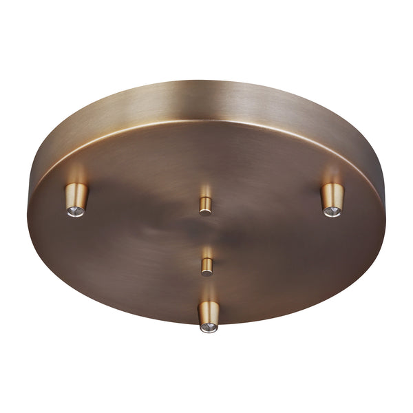 Generation Lighting - 7449403-848 - Three Light Cluster Canopy - Multi-Port Canopy - Satin Brass from Lighting & Bulbs Unlimited in Charlotte, NC