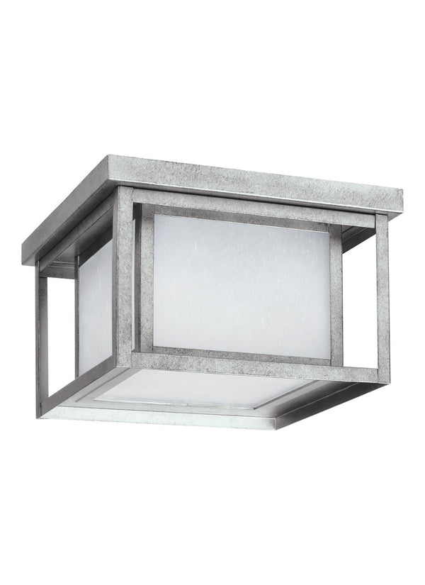 Generation Lighting - 7903997S-57 - LED Outdoor Flush Mount - Hunnington - Weathered Pewter from Lighting & Bulbs Unlimited in Charlotte, NC