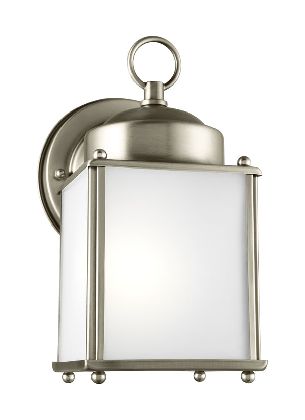 Generation Lighting - 8592001-965 - One Light Outdoor Wall Lantern - New Castle - Antique Brushed Nickel from Lighting & Bulbs Unlimited in Charlotte, NC
