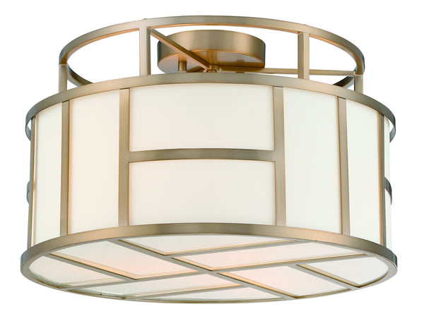 Crystorama - DAN-400-VG - Three Light Ceiling Mount - Danielson - Vibrant Gold from Lighting & Bulbs Unlimited in Charlotte, NC