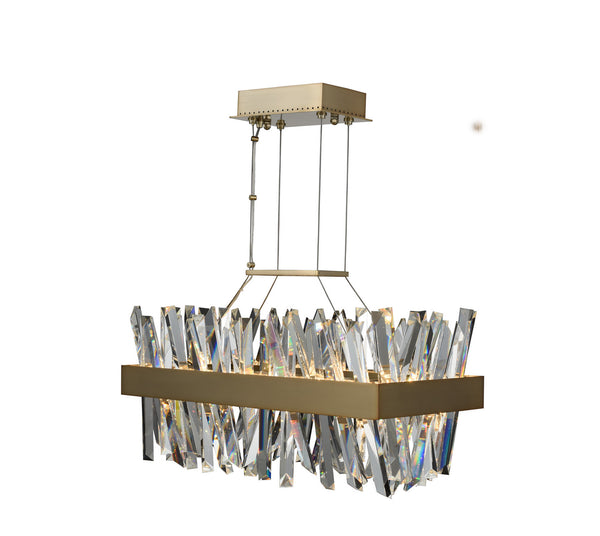 Allegri - 030251-038 - LED Island Pendant - Glacier - Brushed Champagne Gold from Lighting & Bulbs Unlimited in Charlotte, NC