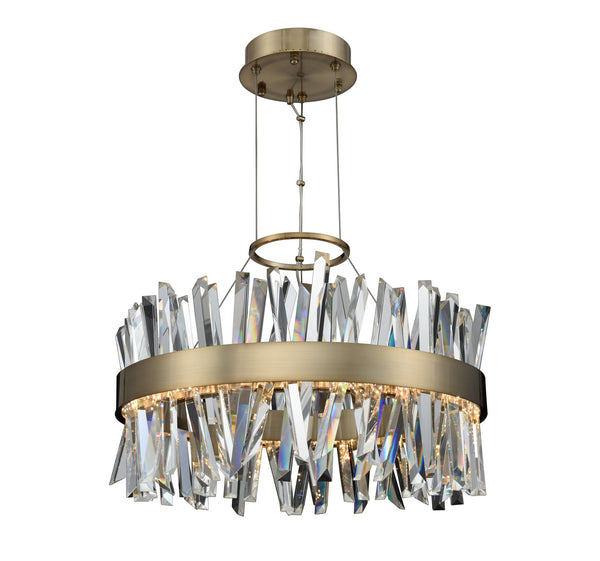 Allegri - 030254-038 - LED Pendant - Glacier - Brushed Champagne Gold from Lighting & Bulbs Unlimited in Charlotte, NC
