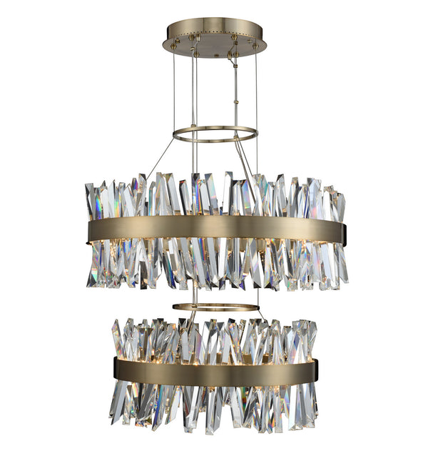 Allegri - 030256-038 - LED Pendant - Glacier - Brushed Champagne Gold from Lighting & Bulbs Unlimited in Charlotte, NC