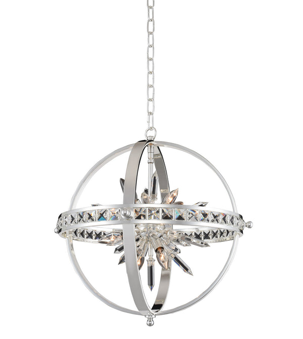 Allegri - 033650-014-FR001 - Six Light Pendant - Angelo - Polished Silver from Lighting & Bulbs Unlimited in Charlotte, NC