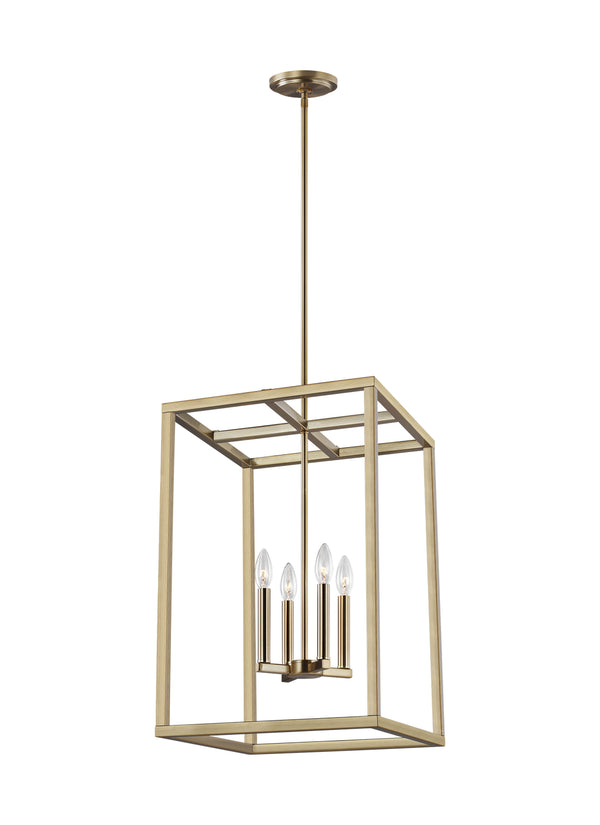 Generation Lighting - 5134504-848 - Four Light Hall / Foyer Pendant - Moffet Street - Satin Brass from Lighting & Bulbs Unlimited in Charlotte, NC