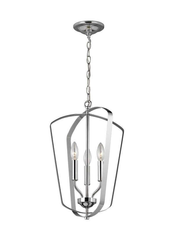 Generation Lighting - 5134903-05 - Three Light Hall / Foyer Pendant - Romee - Chrome from Lighting & Bulbs Unlimited in Charlotte, NC