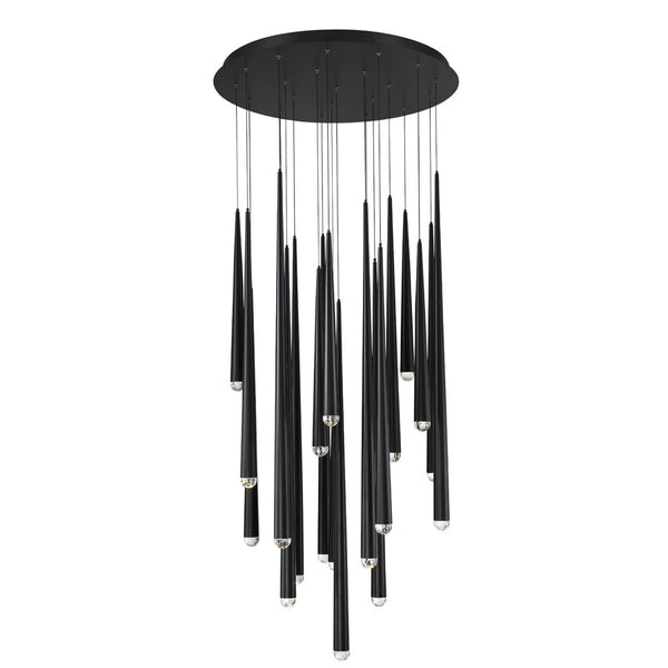 Modern Forms - PD-41721R-BK - LED Pendant - Cascade - Black from Lighting & Bulbs Unlimited in Charlotte, NC