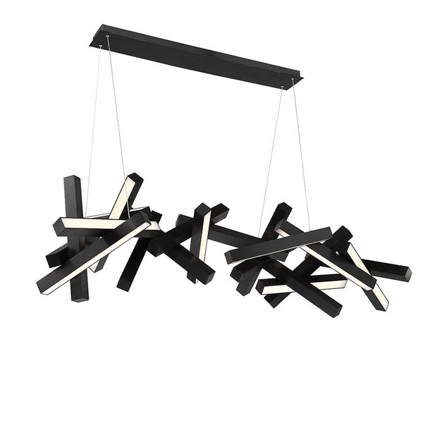 Modern Forms - PD-64872-BK - LED Linear Pendant - Chaos - Black from Lighting & Bulbs Unlimited in Charlotte, NC