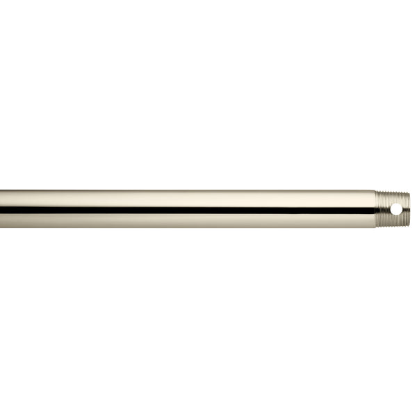 Kichler - 360000PN - Fan Down Rod 12 Inch - Accessory - Polished Nickel from Lighting & Bulbs Unlimited in Charlotte, NC