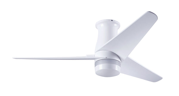 Modern Fan Co - VEL-FM-GW-48-WH-NL-WC - 48" Ceiling Fan - Velo DC - Gloss White from Lighting & Bulbs Unlimited in Charlotte, NC