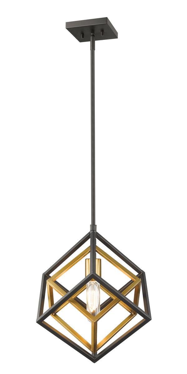 Z-Lite - 457MP-OBR-BRZ - One Light Mini Pendant - Euclid - Olde Brass / Bronze from Lighting & Bulbs Unlimited in Charlotte, NC