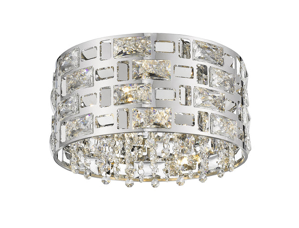 Z-Lite - 912F12-CH - Four Light Flush Mount - Aludra - Chrome from Lighting & Bulbs Unlimited in Charlotte, NC