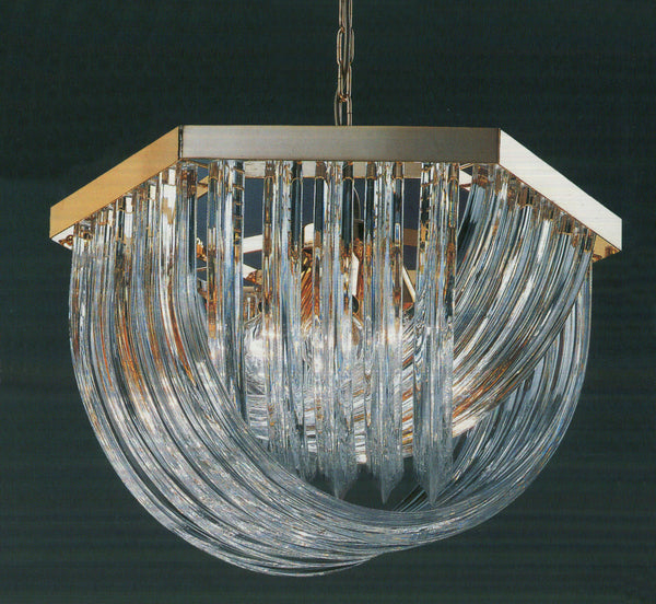 Classic Lighting - 57065 - Ten Light Chandelier - Murano Glass Rods - Gold Plate from Lighting & Bulbs Unlimited in Charlotte, NC