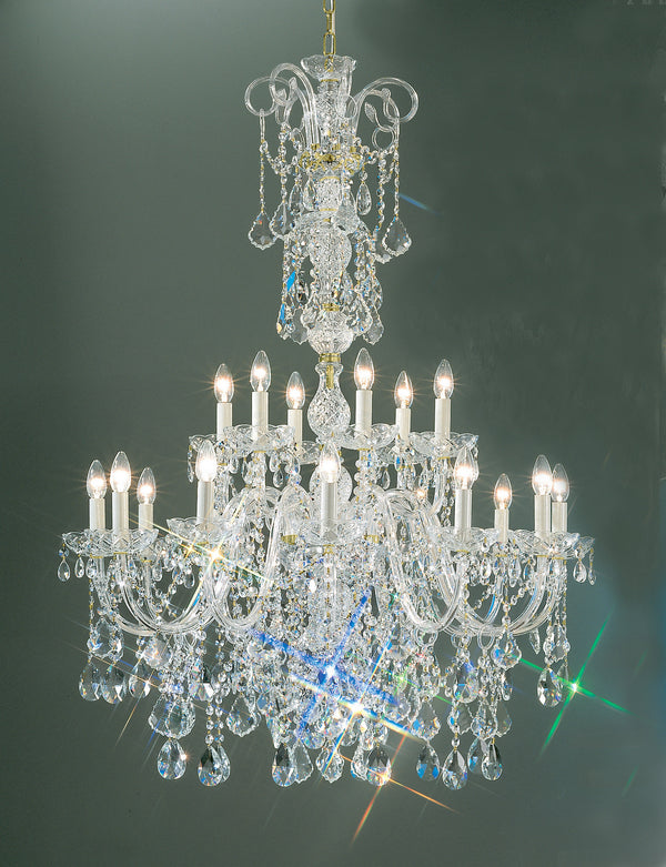 Classic Lighting - 8263 G C - 18 Light Chandelier - Bohemia - Gold Plate from Lighting & Bulbs Unlimited in Charlotte, NC