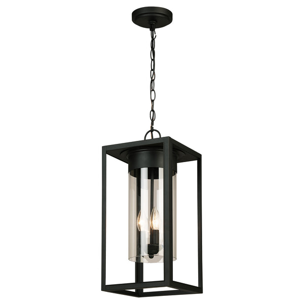 Eglo USA - 203669A - Three Light Outdoor Pendant - Walker Hill - Matte Black from Lighting & Bulbs Unlimited in Charlotte, NC