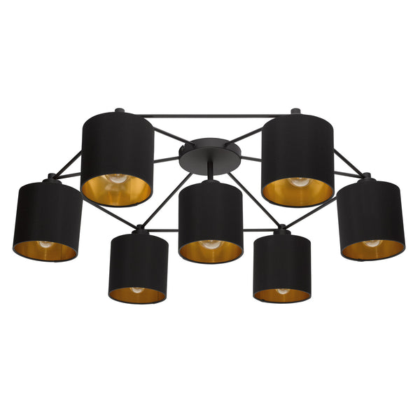 Eglo USA - 97895A - Seven Light Ceiling Mount - Staiti - Black from Lighting & Bulbs Unlimited in Charlotte, NC