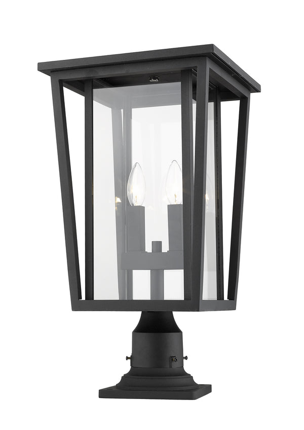 Z-Lite - 571PHBR-533PM-BK - Two Light Outdoor Pier Mount - Seoul - Black from Lighting & Bulbs Unlimited in Charlotte, NC