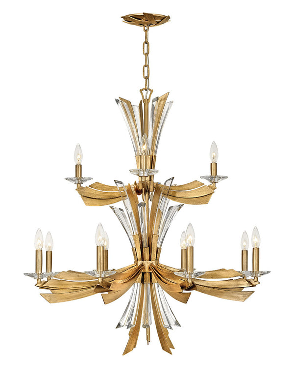 Fredrick Ramond - FR40909BNG - LED Chandelier - Vida - Burnished Gold from Lighting & Bulbs Unlimited in Charlotte, NC