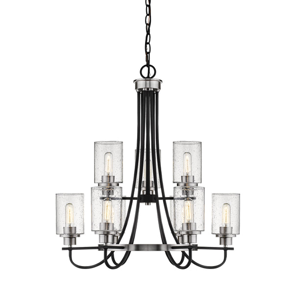 Millennium - 3509-MB/BN - Nine Light Chandelier - Clifton - Matte Black/Brushed Nickel from Lighting & Bulbs Unlimited in Charlotte, NC