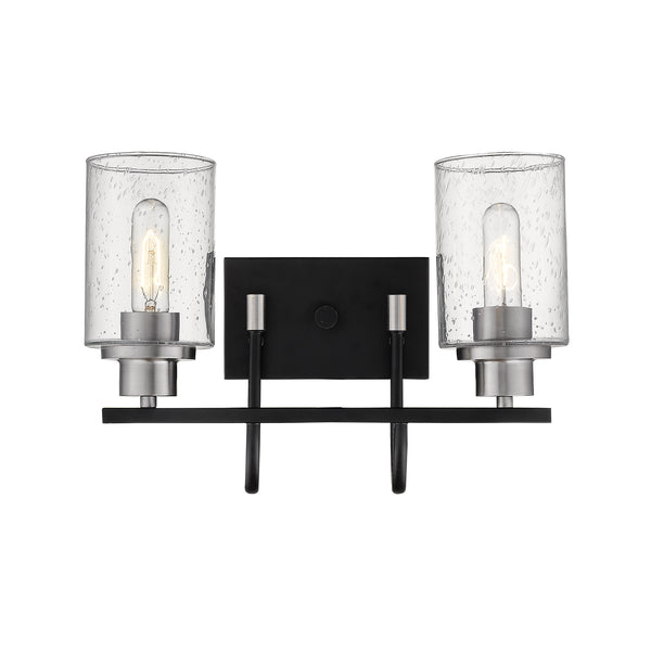 Millennium - 3512-MB/BN - Two Light Vanity - Clifton - Matte Black/Brushed Nickel from Lighting & Bulbs Unlimited in Charlotte, NC