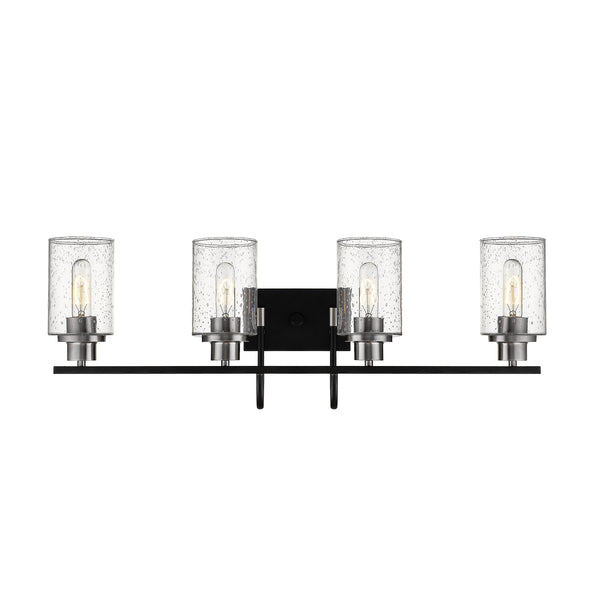 Millennium - 3514-MB/BN - Four Light Vanity - Clifton - Matte Black/Brushed Nickel from Lighting & Bulbs Unlimited in Charlotte, NC