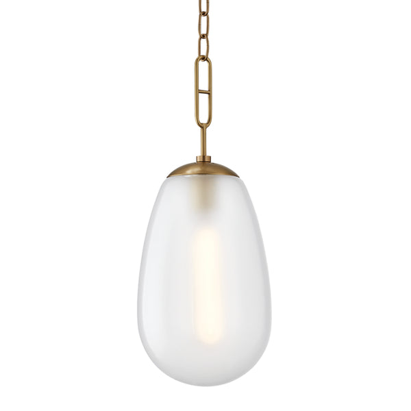 Hudson Valley - 2109-AGB - One Light Pendant - Bruckner - Aged Brass from Lighting & Bulbs Unlimited in Charlotte, NC