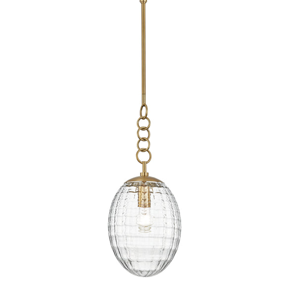 Hudson Valley - 4908-AGB - One Light Pendant - Venice - Aged Brass from Lighting & Bulbs Unlimited in Charlotte, NC