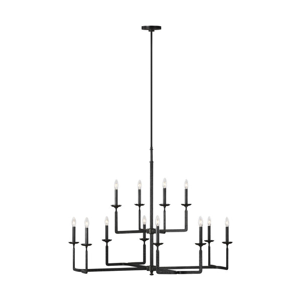Generation Lighting - F3290/12AI - 12 Light Chandelier - Ansley - Aged Iron from Lighting & Bulbs Unlimited in Charlotte, NC